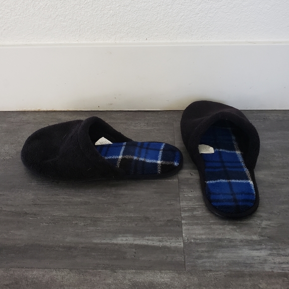 Black Blue Plaid Detailed House Slipper - Picture 3 of 3